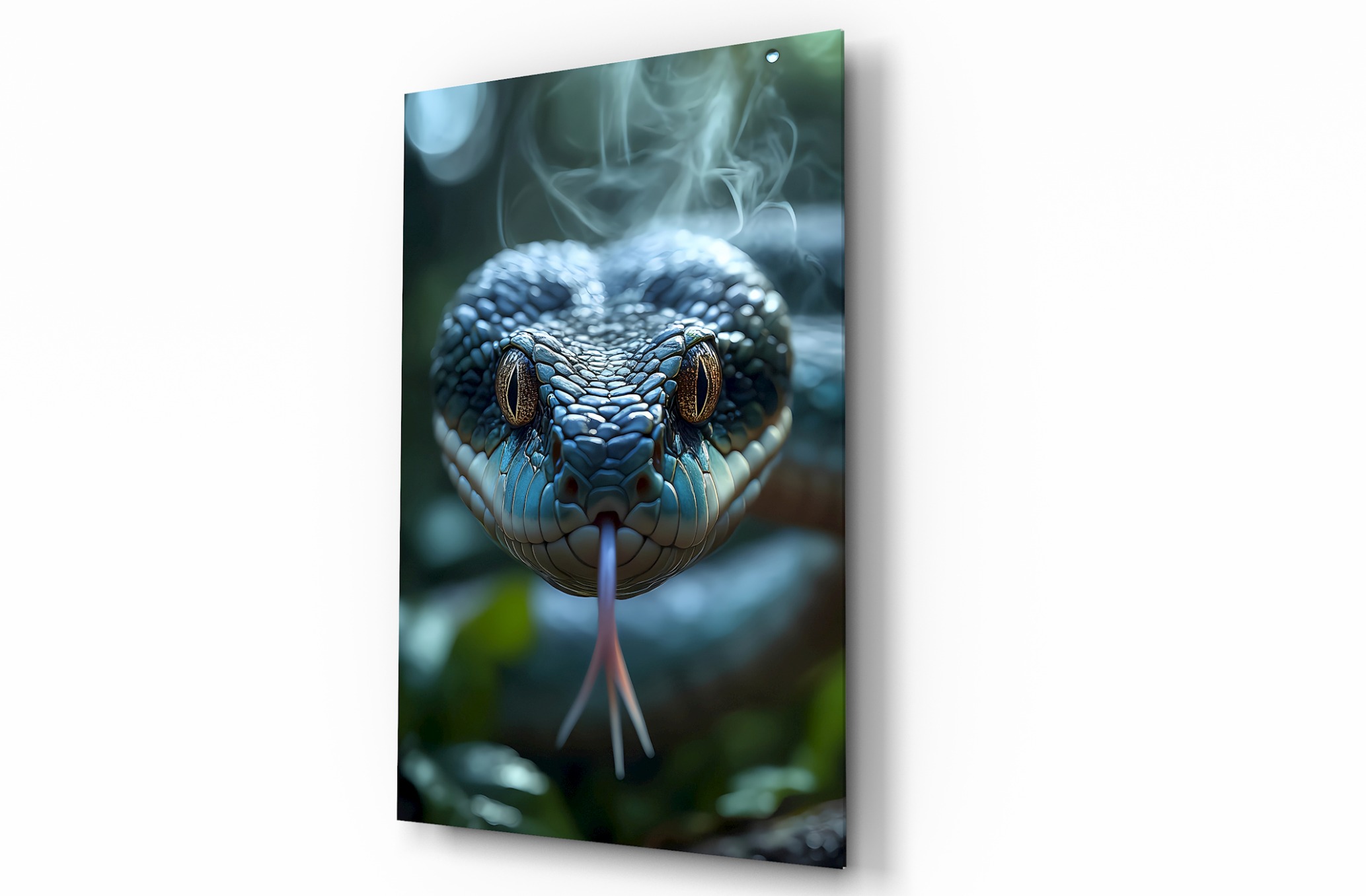 Yılan Hayvan Temalı Dekoratif Cam Tablo, Duvar Dekoru H0049