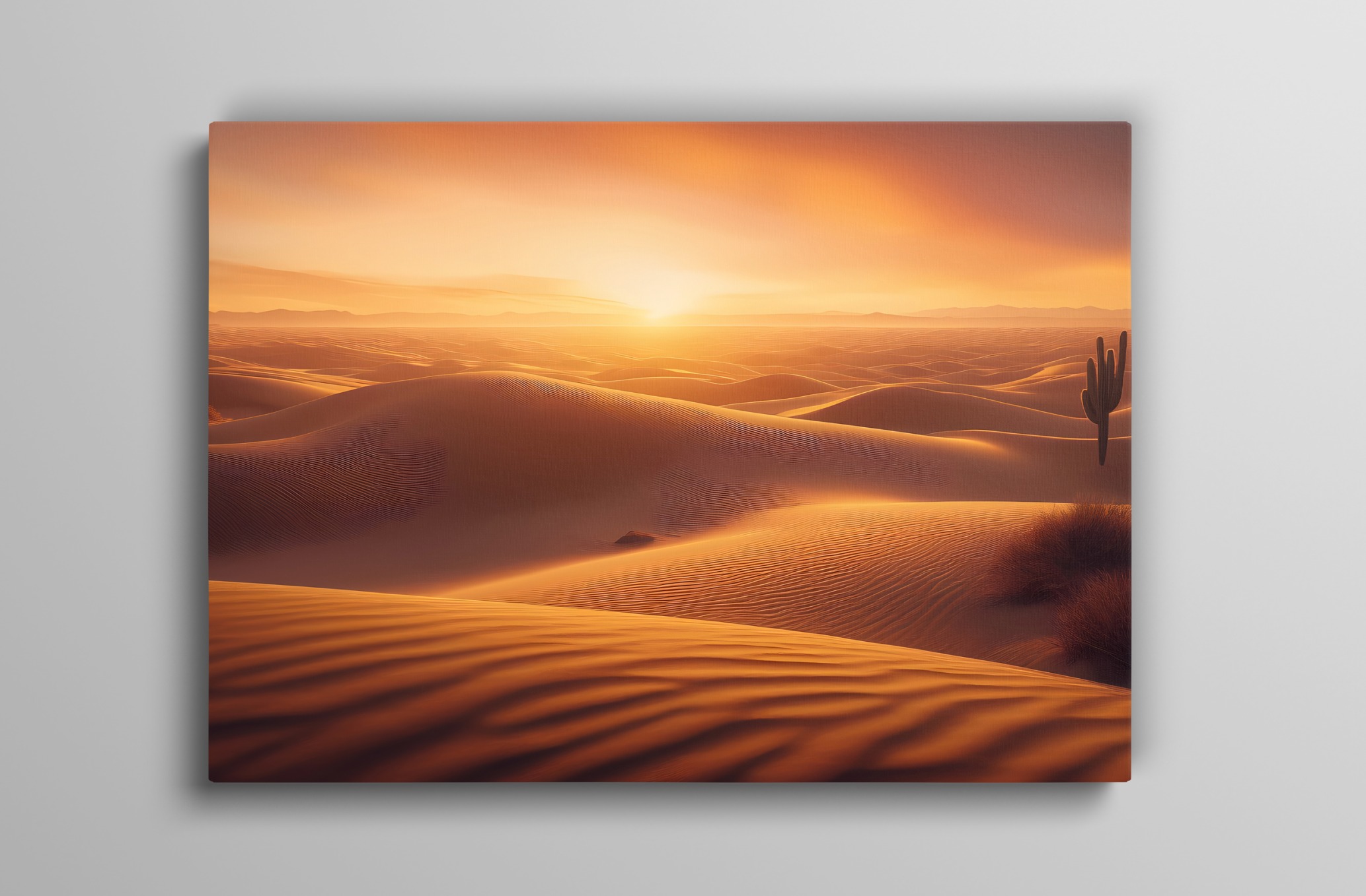 Çölde Günbatımı Dekoratif Kanvas Tablo, Duvar Dekoru M0003