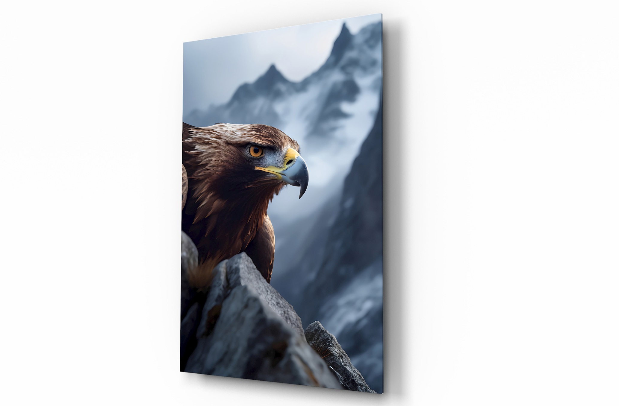Kartal Hayvan Temalı Dekoratif Cam Tablo, Duvar Dekoru H0021