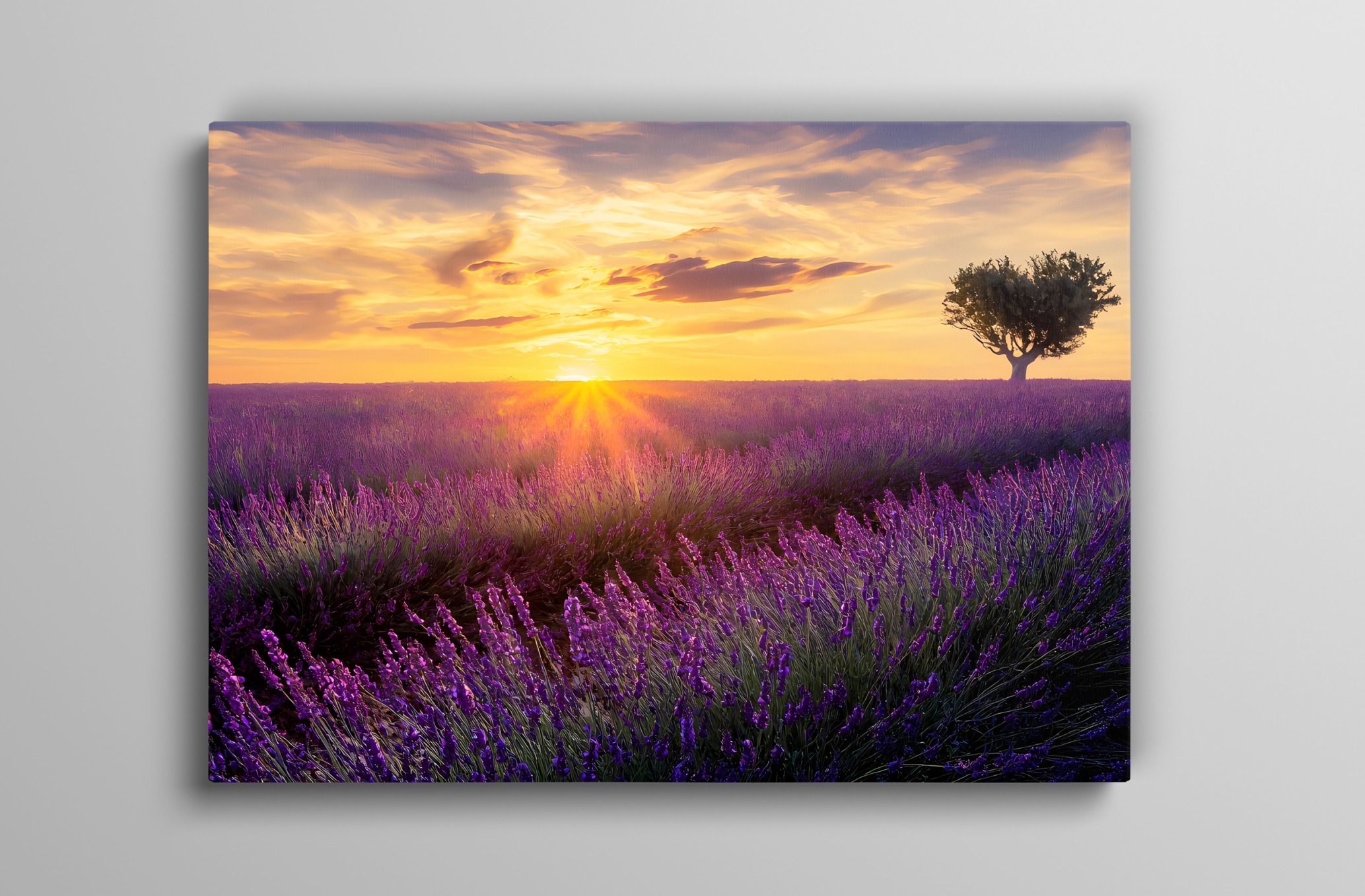 Günbatımında Çiçekler Dekoratif Kanvas Tablo, Duvar Dekoru M0013