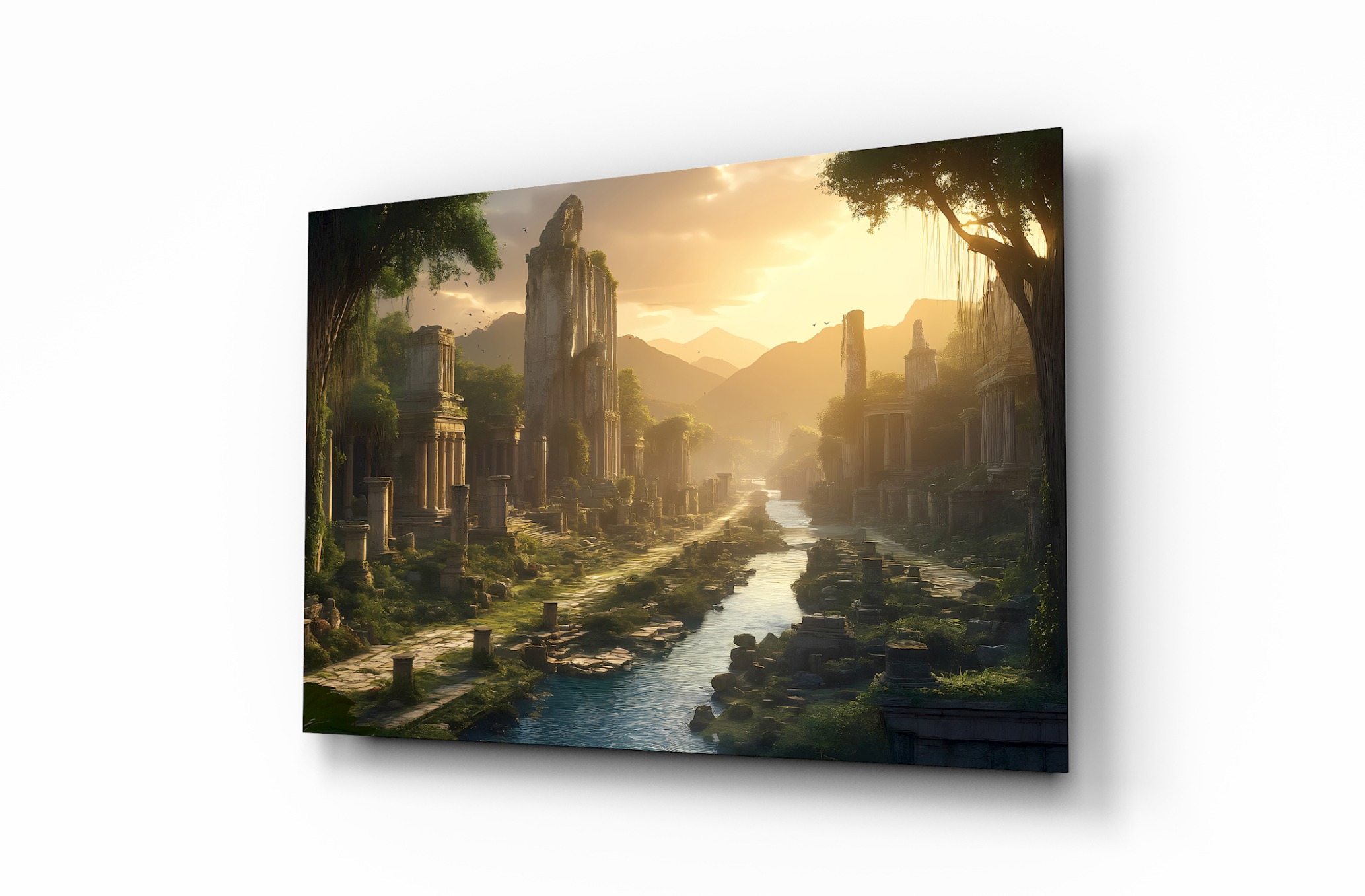 Tarihi Kalıntılar 2 Dekoratif Cam Tablo, Duvar Dekoru M0031